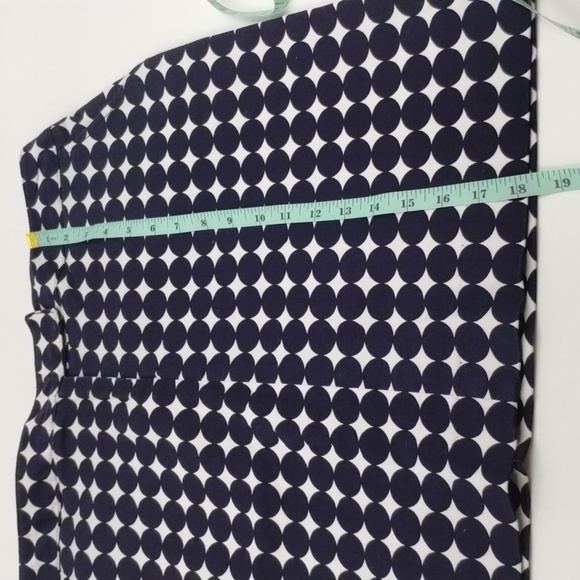Larry Levine Sport Stretch Dark Navy Dot Mini Skirt Size 12 - Picture 9 of 9